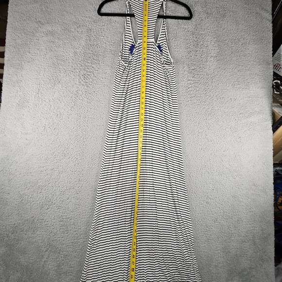 THML Anthropologie Maxi Dress Size S Striped Embroidered‎ Racerback Boho Beachy - Picture 9 of 13